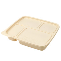 850ml 900ml 950ml Biodégradable 3 4 5 Compartiment Fécule De Maïs Conteneur Alimentaire Boîte À Lunch Jetable