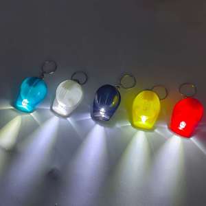 Custom Logo Mini LED Flashlight Keychains Mini Hard Hat Helmet <b>Key</b> <b>Chains</b> for Construction Gifts Supplies Decorations - Product Image 6