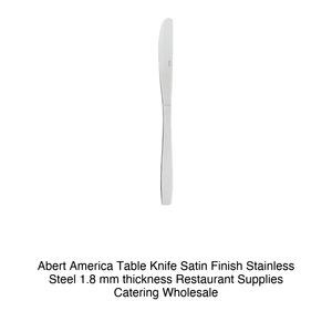 Couteau de table Abert America, finition satinée, acier inoxydable, épaisseur 1,8 mm, fournitures de restauration, vente en gros - Product Image 2