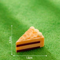 Groothandel 3D brood cake hars bedels fruit chocolade miniatuur figuurtjes ornamenten DIY poppenhuis hars knutsels voor DIY maken