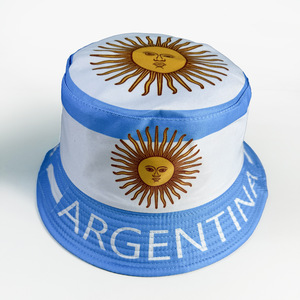 Sombrero de Pescador con Bandera de <span class=keywords><strong>Argentina</strong></span> Estampada, de Doble Cara, para Exteriores, Protección Solar, 100% Poliéster, para Todas las Estaciones, para Hombre - Product Image 2