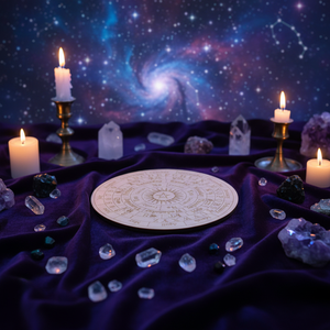 Kit de Adivinación con Tablero de Péndulo de Estrella de 8 Pulgadas, Tallado en Madera Pulida, Estilo Arte Popular, para Artículos de Brujería - Product Image 2