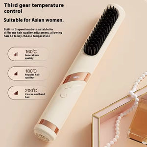 Cepillo Eléctrico 2 en 1 para Peinar el Cabello, Cerámico, con Flujo de Aire Iónico, Plancha de Pelo con Iones Negativos, Aire Frío y Caliente, Rizador de Pelo - Product Image 5