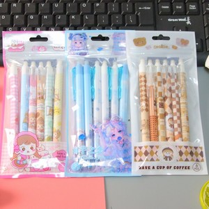 Kawaii baskı varil ve çanta 6 0.5 ile sevimli jel mürekkep kalemi mm silinebilir mavi mürekkep adet/torba - Product Image 6