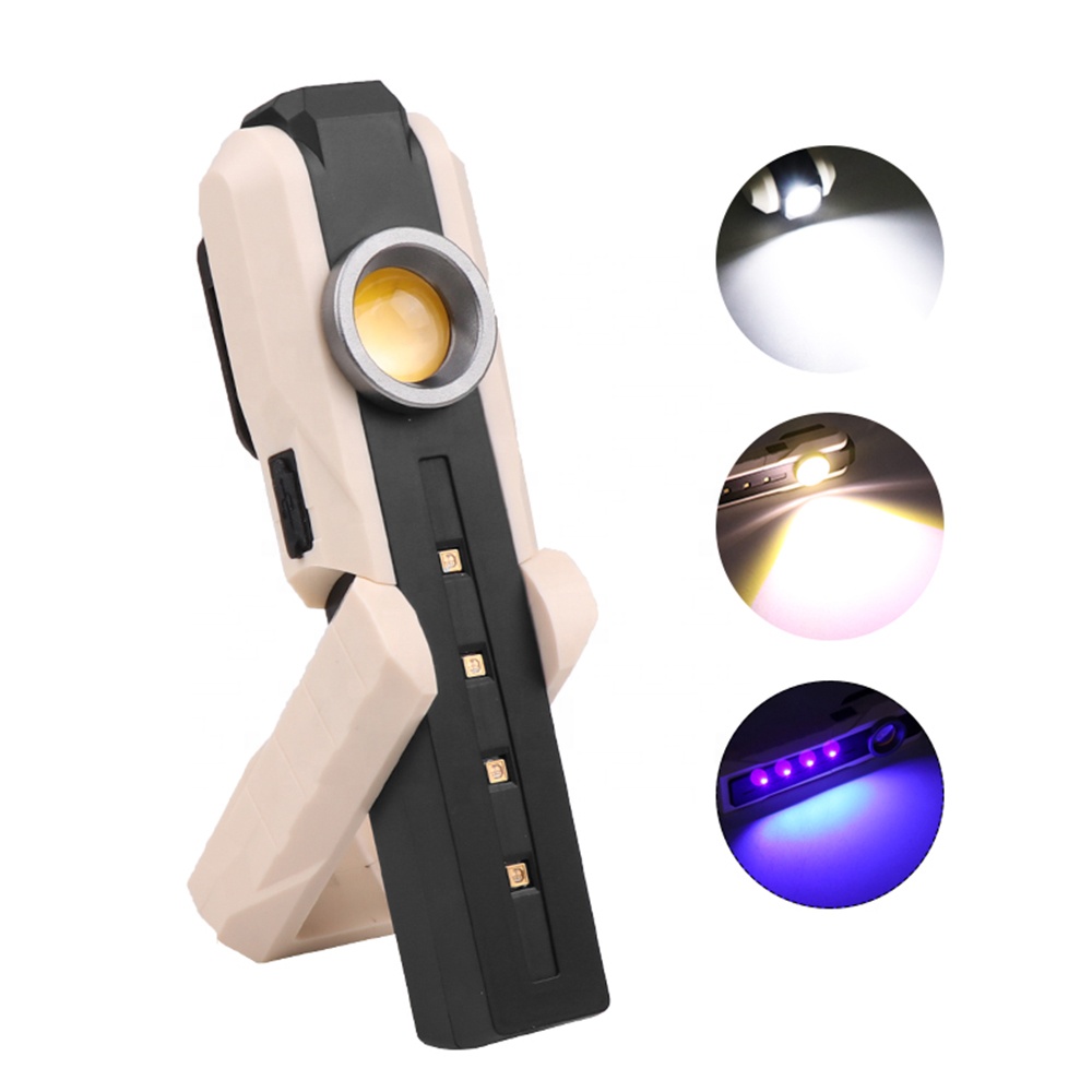 Светодиодная портативная УФ-лампа белого и желтого цвета COB UVC, светодиодная бактерицидная лампа с крючком, магнитная УФ-лампа для стерилизации, Рабочая лампа