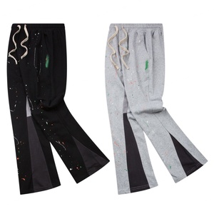 Pantalons évasés personnalisés avec logo, pantalons évasés amples de style hip-hop avec cordon de serrage, pantalons évasés décontractés pour hommes, grande taille, pantalons évasés pour hommes de haute qualité - Product Image 5