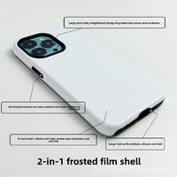Coque de Téléphone Rigide Vierge 2-en-1 en Sublimation 3D avec Revêtement TPU PC pour Samsung Galaxy S24 S23 Ultra Plus, Protection Caméra