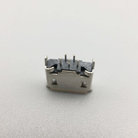Connecteur USB femelle vertical SMT miniature blanc de type B à 4 broches plaqué nickel, borne V8 pour téléphone Android