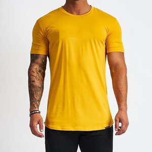 เสื้อยืดคอกลมแขนสั้นสีขาวทรงเข้ารูปสำหรับผู้ชาย ผ้าคอตตอนเจอร์ซีย์เรียบง่าย สวมใส่สบาย - Product Image 4