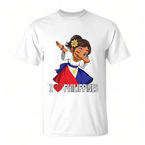 Maglietta promozionale unisex per adulti bianca con stampa Principessa Filippina delle Filippine - Product Image 2