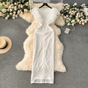 Abito elegante di alta qualità per le donne manica volanti con paillettes di pizzo <span class=keywords><strong>da</strong></span> donna abiti <span class=keywords><strong>da</strong></span> <span class=keywords><strong>sera</strong></span> <span class=keywords><strong>vestiti</strong></span> <span class=keywords><strong>da</strong></span> donna - Product Image 2