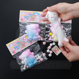 Orso TPR fatto a mano morbido pizzico spremere giocattolo Squishy Mochi soffice elastico floccato orso Squishy giocattoli di decompressione per i bambini - Product Image 4