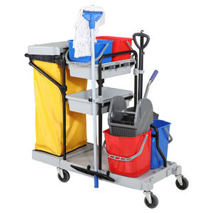 Chariot de service multifonctionnel Baiyun Cleaning Hotel AF08173, chariot de rangement, chariot de concierge - Product Image 4