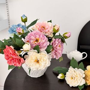 Bouquet de fleurs de pivoine artificielles, fleurs en soie, haute simulation, décorations pour mariage et maison - Product Image 3