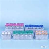 Boîte à cosmétiques en plastique gaufré avec couvercle, fabriquée à partir de matériaux recyclés