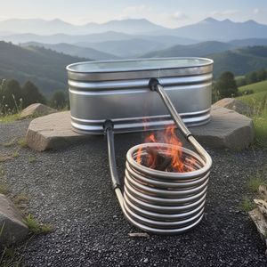 Kit de serpentin pour bain à remous chauffé au bois, longueur personnalisée, en acier inoxydable, chauffage rapide, bricolage, pour usage extérieur - Product Image 5