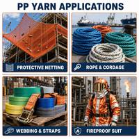 Hilo de Polipropileno FDY de Alta Tenacidad YIJIN, 100% Polipropileno, Núcleo Sólido, 900D Denier, Crudo, de Alta Resistencia, para Tejido a Mano, Open End/OE