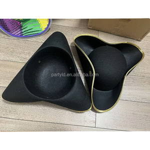 Của phụ nữ nâu cổ điển tricorn cướp biển <span class=keywords><strong>hat</strong></span> với Faux Leather nhăn đau khổ cho các bên & carnivals Đen Pirate-<span class=keywords><strong>Hat</strong></span> - Product Image 3