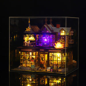 Maison de poupée en bois pour filles, <span class=keywords><strong>cabane</strong></span> de bricolage assemblée à la main, livre de bricolage, maison de poupée pour filles - Product Image 5