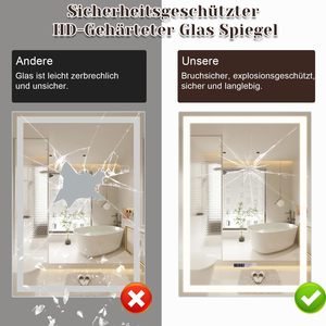 <span class=keywords><strong>LED</strong></span> chiếu sáng cong Backlit phòng tắm Vanity gương với ánh sáng và <span class=keywords><strong>defogger</strong></span> - Product Image 6