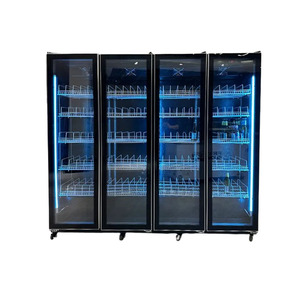 Thương mại cửa kính uống lạnh thẳng đứng 2/3/4 cửa đồ uống bia hiển thị mát cho siêu thị và quán bar - Product Image 2
