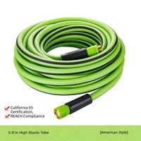Tuyau d'arrosage de jardin en PVC tressé doux au toucher, facile à enrouler et à ranger, anti-UV, pour usage quotidien en jardin et cour arrière