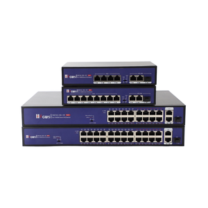 Commutateur PoE Gigabit HZGWS 4/8/16/24 ports avec 1 SFP pour caméras IP de vidéosurveillance, avec fonction Watchdog - Product Image 1