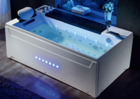 Baignoire de luxe pour 1 personne, massage, jacuzzi, spa, lumière colorée, baignoire intérieure, jacuzzi