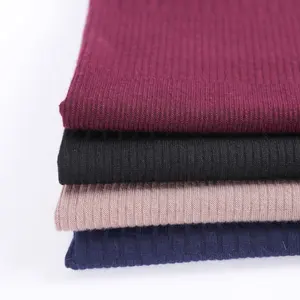 Custom knitted ribbed fabric for sweater jacquard rib fabric