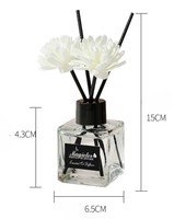 Diffuseur de parfum sans flamme en verre de 50 ml, longue durée, sans alcool, pour hôtels, maisons et voitures - Vente en gros