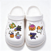 Livraison Rapide Breloques Personnalisées en PVC Souple pour Chaussures Halloween, Badges Logo Dessins Animés Hockey sur Glace, Épingles Décoratives en Caoutchouc OEM pour Chaussures, Cadeaux