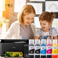 Botol isi ulang tinta 544 T544 kompatibel untuk Epson EcoTank L1110 L3110 L3150 L5190 untuk sistem catu tinta epson terus menerus tinta CISS