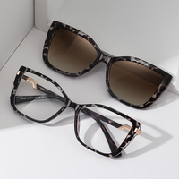 Nouvelle Arrivée Lunettes de Soleil Clip-On Oeil de Chat Tendance à Motif Uni avec Verres TAC Durables et Monture Complète pour Adultes Unisexe Livraison Rapide