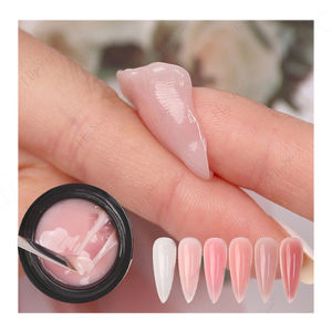 Gel de Extensión de Uñas de Consistencia Delgada, Sin HEMA, Antiadherente, Transparente, Rosa Nude, Pegamento para Pedrería - Product Image 1