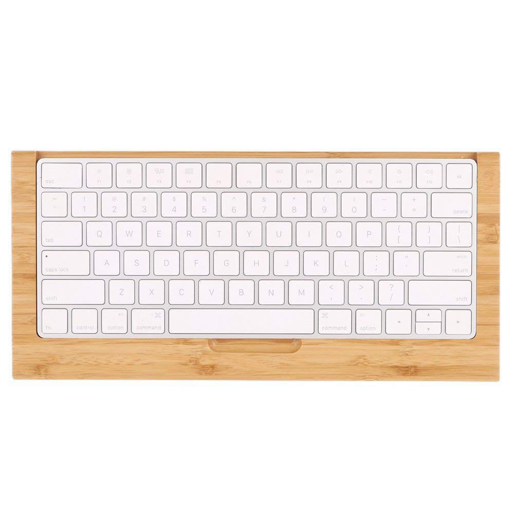 Бамбуковый деревянный лоток для клавиатуры Клавиатура крепление на платформе стойка для клавишных инструментов