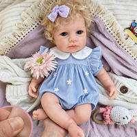 18-Zoll Reborn-Babypuppe Mädchen aus Vollsilikon mit Schnuller, individuelle Frisur, direkt ab Werk, niedrige Mindestbestellmenge, Großhandel, bemalt/unbemalt