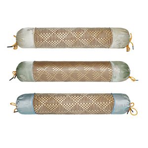 Almohada cilíndrica de ratán y seda helada al por mayor de fábrica, almohada de artemisia, almohada cervical de ratán, almohada de soporte para el cuello, refrescante - Product Image 1