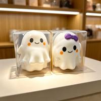 Jouet anti-stress fantôme d'Halloween, poupée en plastique souple à rebond lent, grande décoration, gadget créatif de décompression pour enfants