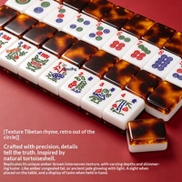 Jeu de Mahjong Américain 166 Tuiles avec Jokers en Acrylique Effet Écaille de Tortue Dragon pour 4 Joueurs – Idéal pour Soirées Familiales et Cadeaux de Fêtes