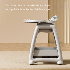 เก้าอี้สูงสำหรับเด็กทารก เก้าอี้ให้อาหารสำหรับเด็กทารกและเด็กวัยหัดเดิน พลาสติก ปรับระดับได้ อเนกประสงค์ 0-12 เดือน ใช้ได้ทั้งเด็กชายและเด็กหญิง - Product Image 4