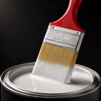 Ensemble de 3 pinceaux plats à manche rouge 25 mm 50 mm 75 mm professionnels pour la peinture des murs, des bordures et du bois
