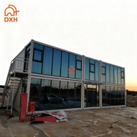 Maison modulaire préfabriquée en conteneur détachable, bureau, magasin, deux étages, 40 pieds, 30 pieds, 20 pieds, sur mesure par l'usine DXH