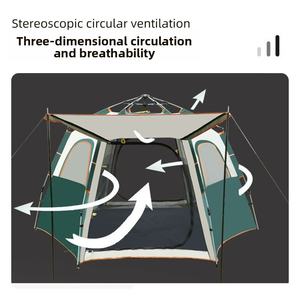 Carpa Oxford Totalmente Automática <span class=keywords><strong>para</strong></span> 3-4 Personas, Accesorios <span class=keywords><strong>de</strong></span> Camping, 1 Puerta, Portátil <span class=keywords><strong>para</strong></span> Viajes al Aire Libre, <span class=keywords><strong>Playa</strong></span>, Senderismo y Excursionismo - Product Image 3