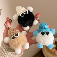 Porte-clés en peluche mignons et créatifs en forme de poupée de dessin animé pour filles