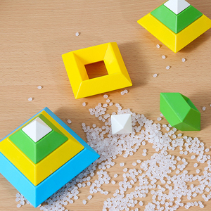 Soli Nursery niños educativos 15 piezas bloques ensamblados educación temprana Torre mágica 3D bloques piramidales apilados para la venta - Product Image 4