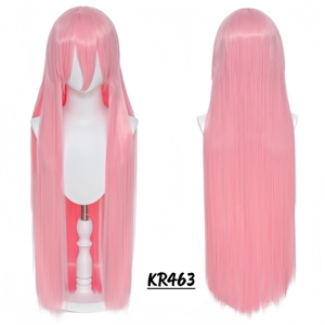 Perruques synthétiques de cosplay en gros, 100 cm de long, lisses, styles universels, 40 couleurs, perruque de cheveux pour anime, jeux de rôle, fête, spectacle - Product Image 2