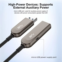 Cable de Extensión USB 3.0 de Fibra Óptica Activa, PVC, 100M, Macho a Hembra, Transferencia de Datos de 5Gbps para Cámara