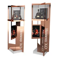 Hoge Kwaliteit Designer Metalen Goud Winkelcentrum Merk Display Stand Wijnrek Vloer Display Stand