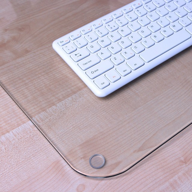 Clear Desktop Glass Mat with Writing and Erasable Function, Tempered Glass Board for Desk or Chair