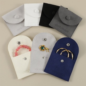 Pochette à bijoux en microfibre PUPPYSEW, sac à bijoux personnalisé, pochette d'emballage pour bracelet et collier avec logo - Product Image 1